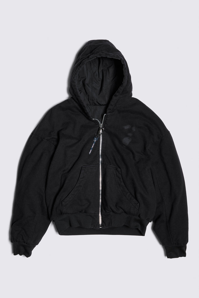 REVERSIBLE NYLON BOMBER MAN - NERO/BLACK