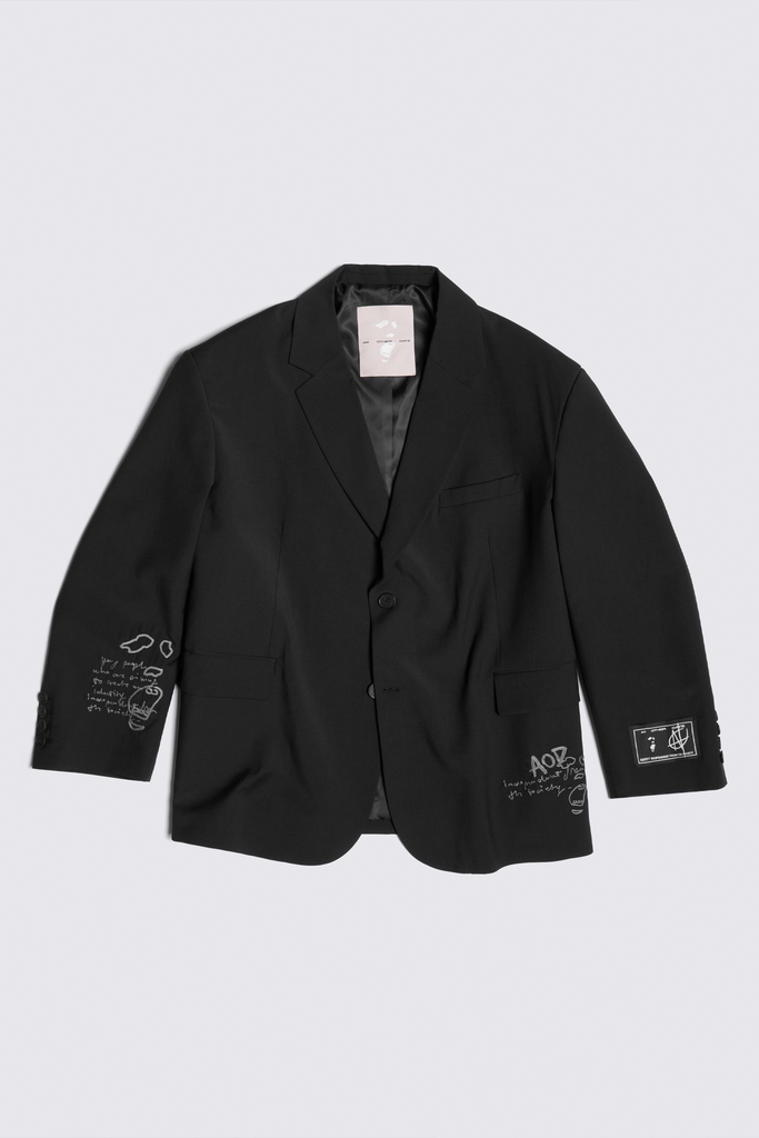 OVER BLAZER MAN - NERO/BLACK