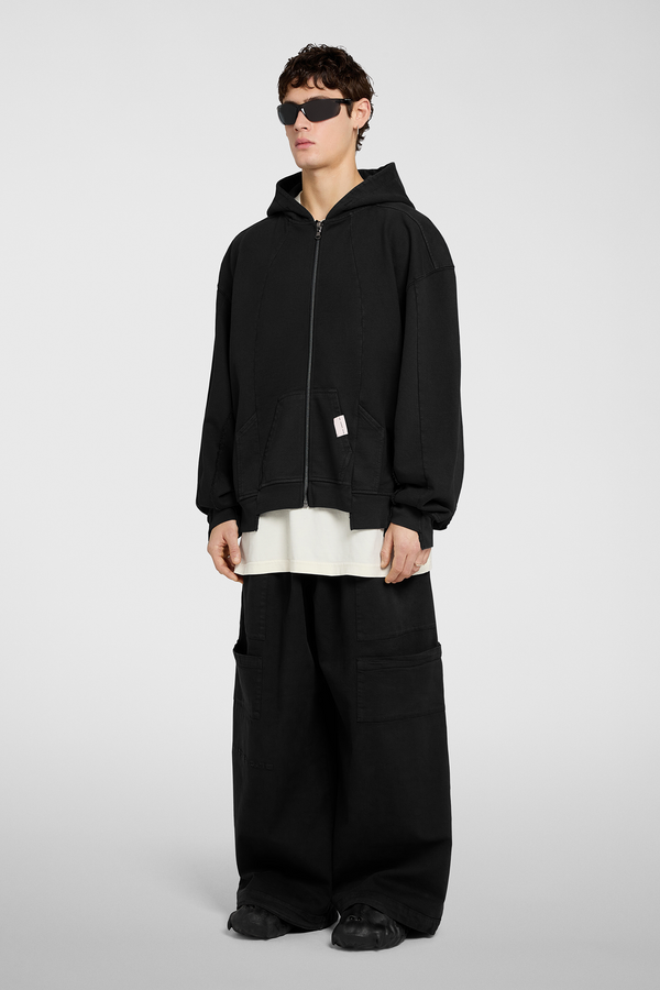 ZIP HOODIE MAN - NERO/BLACK